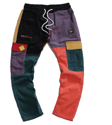 Thomas – Pantalon à cordon de serrage avec patch de couleur pour homme