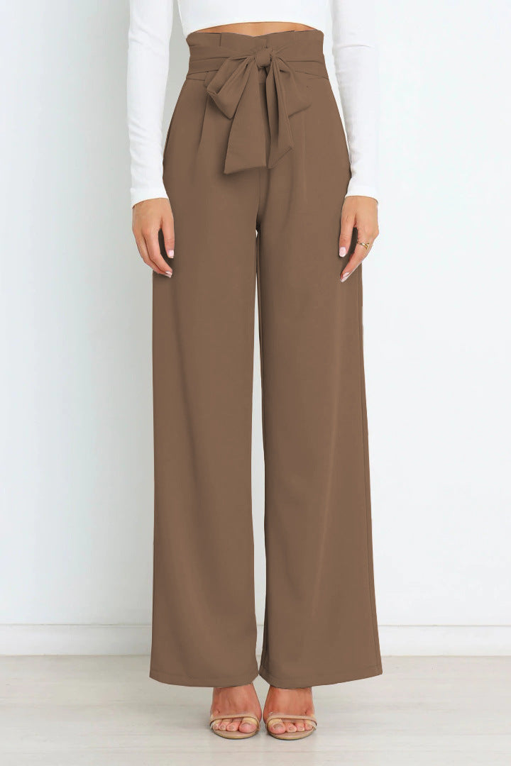 Chantal - Pantalon large - Avec ceinture à nouer