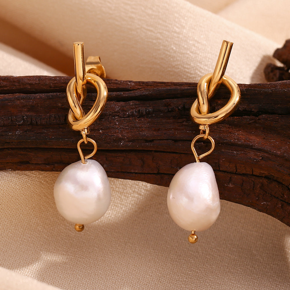 Micara - Perles Noueuses - Boucles d'oreilles