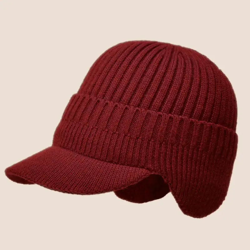 WinterWool - Bonnet tricoté avec cache-oreilles