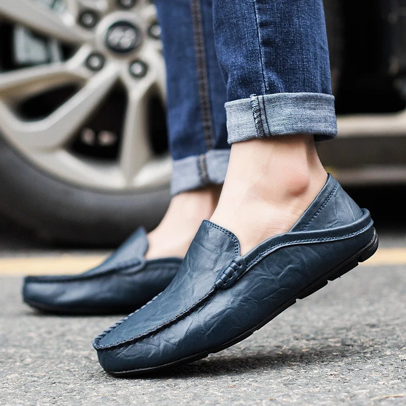 Hugo | Leder Loafers Herren atmungsaktiv und rutschfest