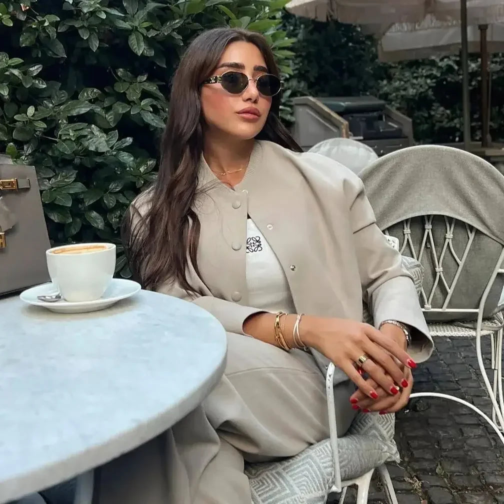 Zoé | Veste bomber courte pour femme avec boutons
