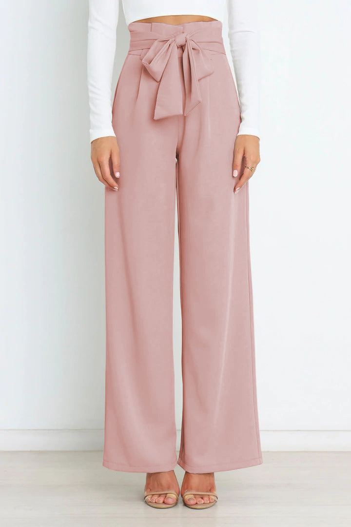 Chantal - Pantalon large - Avec ceinture à nouer