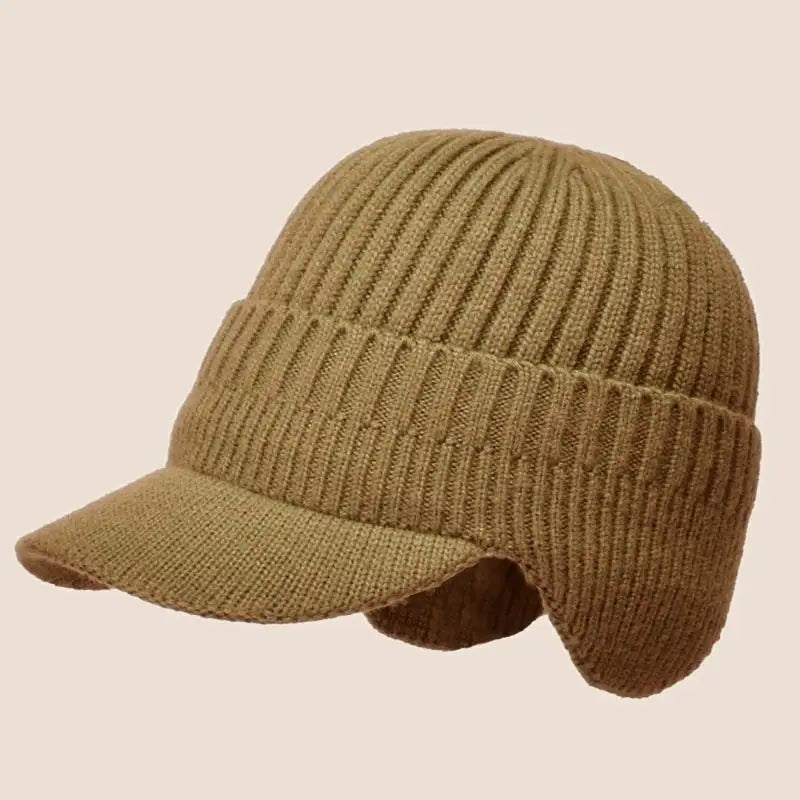 WinterWool - Bonnet tricoté avec cache-oreilles