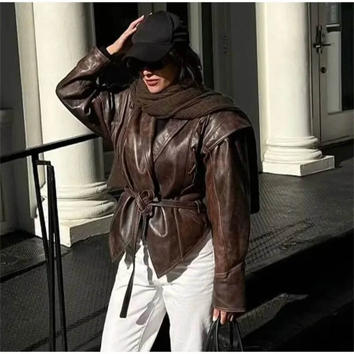 Vina | Veste en cuir pour femme pour la rue 