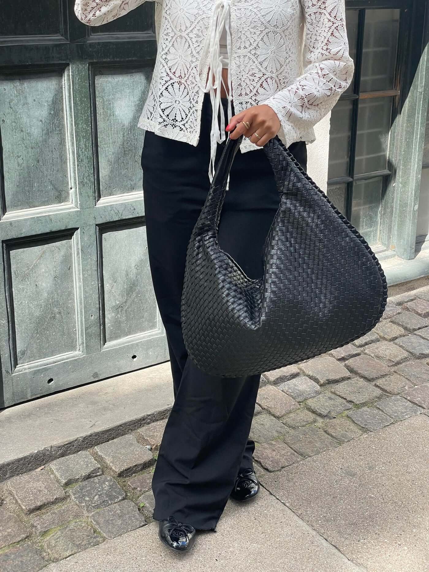 Sac à main tressé XL
