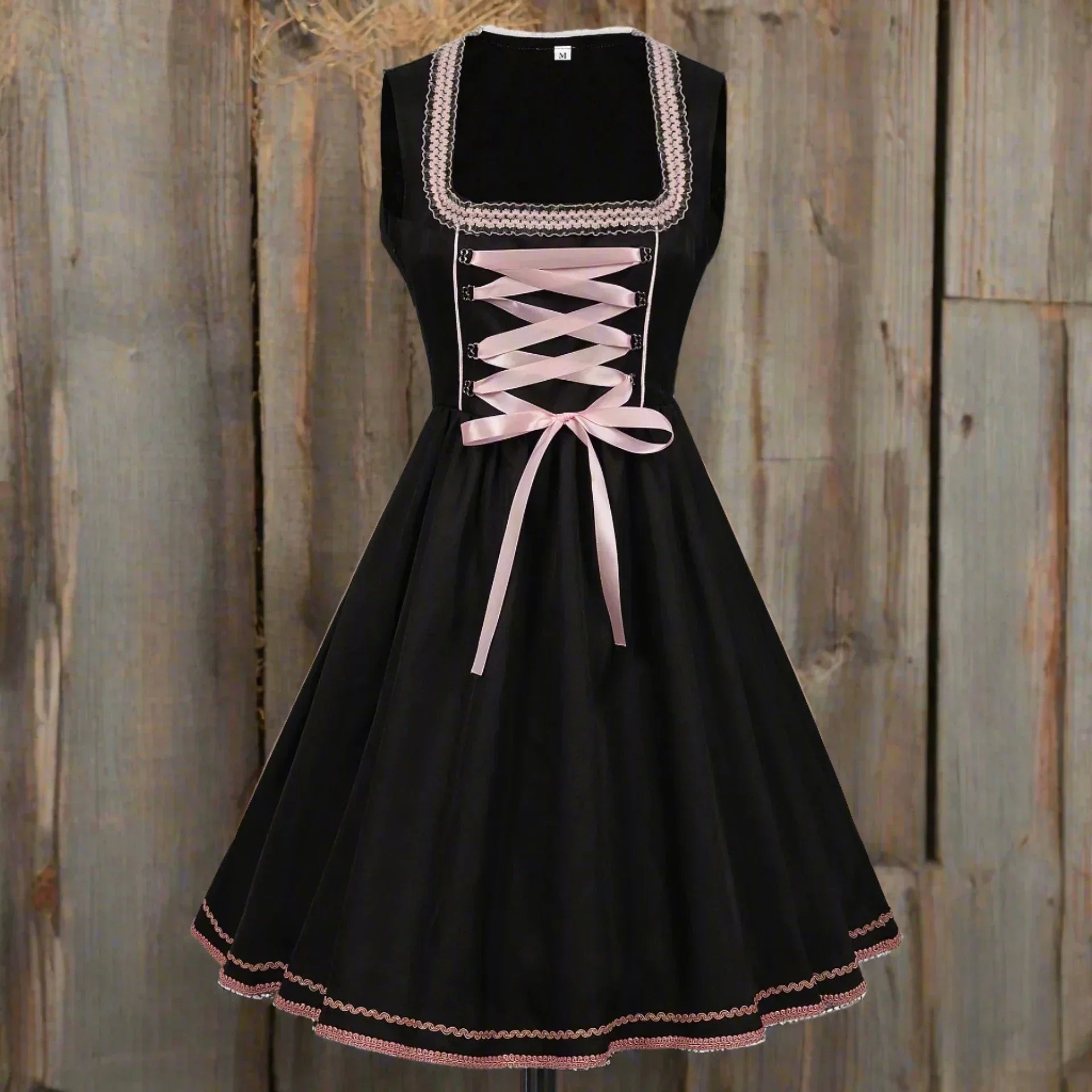 Minerva - Sommer Damen-Bayerisches 2-teilige Mini-Kleid mit Schürze