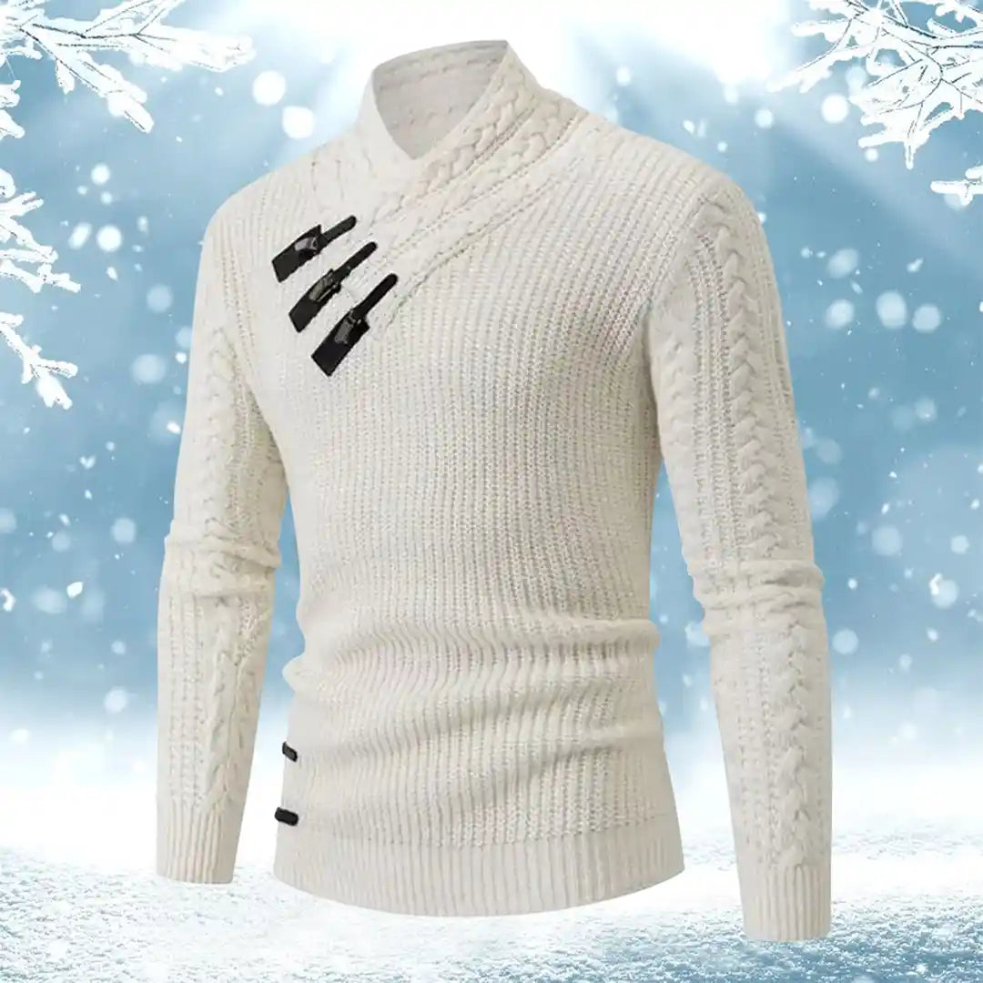 Ely - Pull chaud à col roulé style vintage