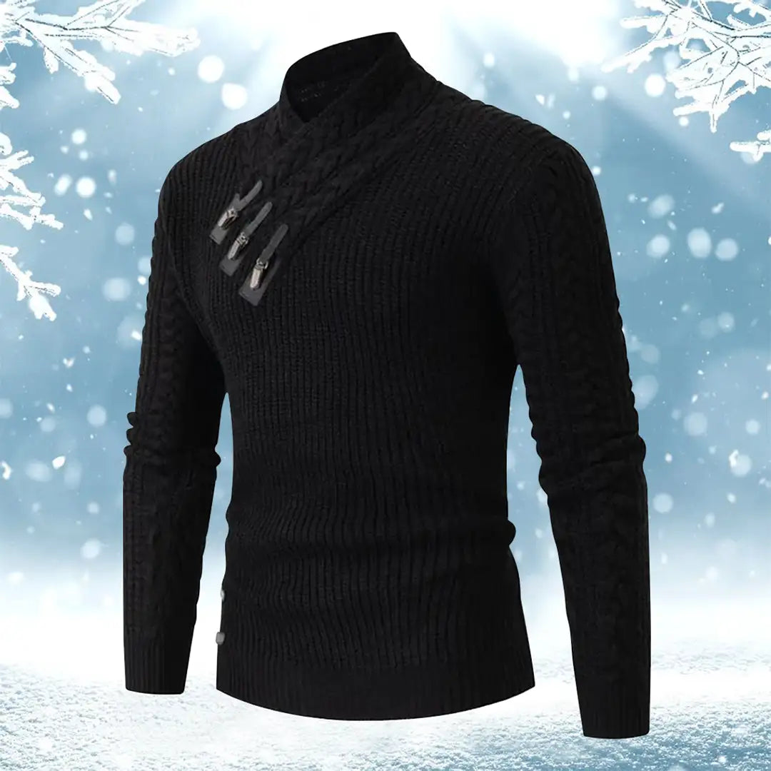 Ely - Pull chaud à col roulé style vintage