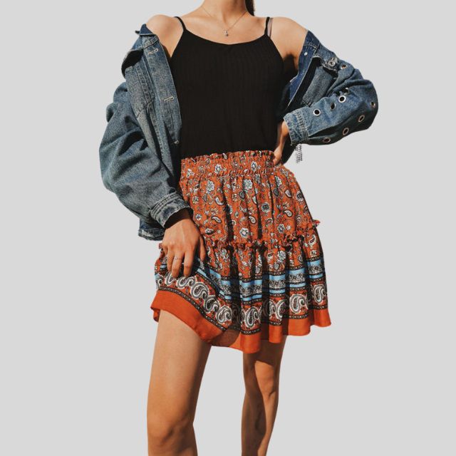 Tessa | Bohème-rock mit rüschen