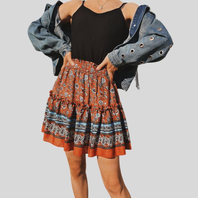 Tessa | Bohème-rock mit rüschen