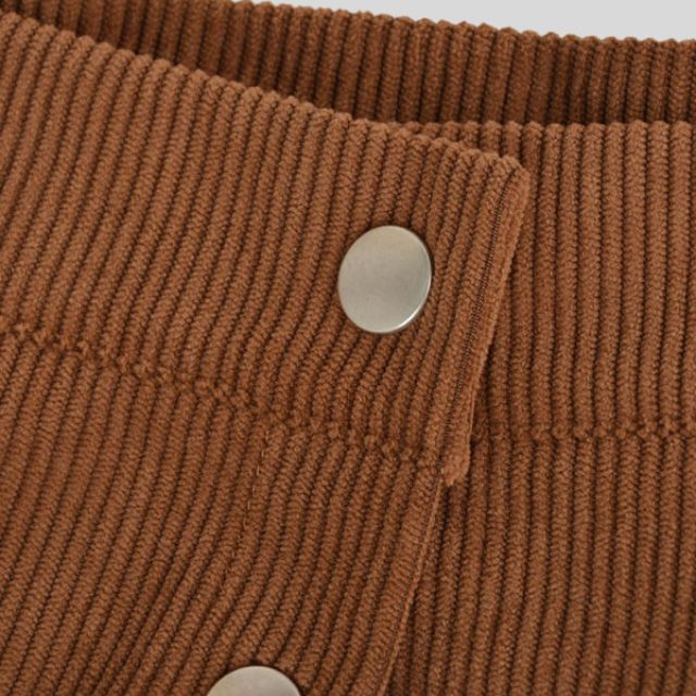 Sophie | Gerippter a-leinen-Midirock