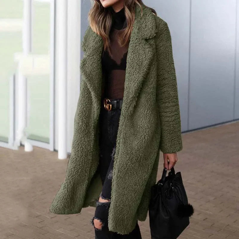 Manteau en peluche tendance pour femme - Valeria