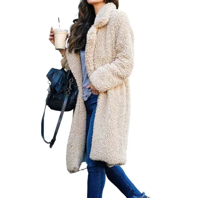 Manteau en peluche tendance pour femme - Valeria