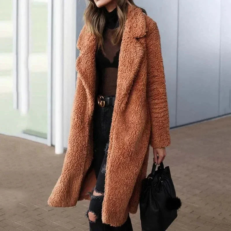 Manteau en peluche tendance pour femme - Valeria