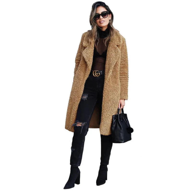 Manteau en peluche tendance pour femme - Valeria