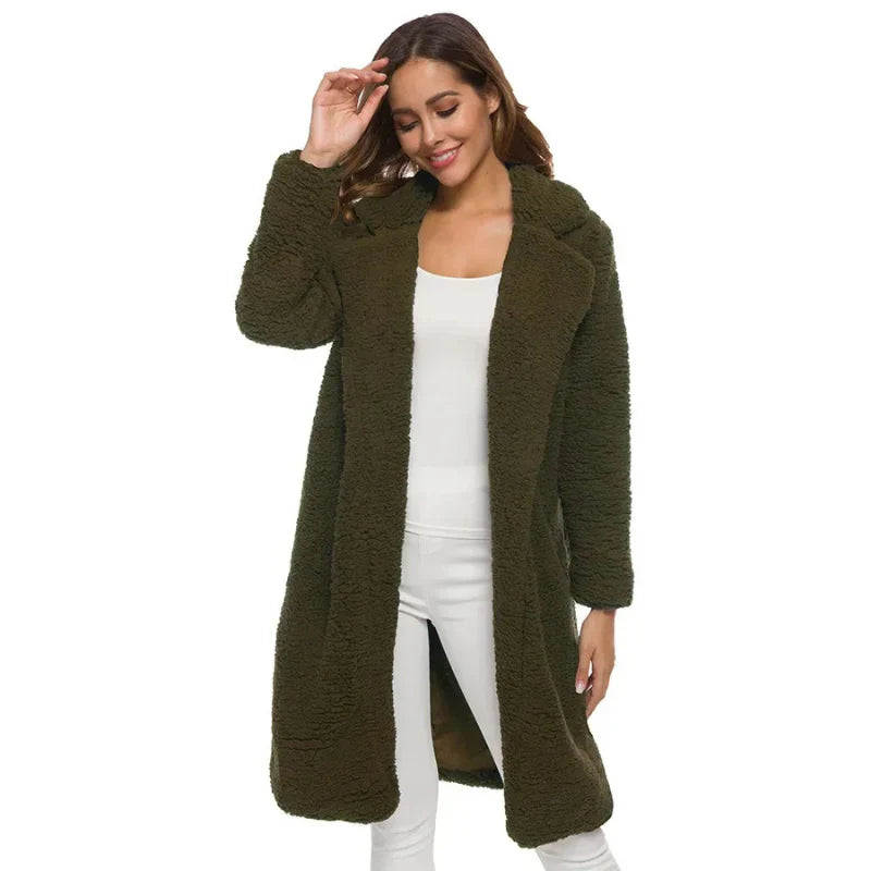 Manteau en peluche tendance pour femme - Valeria
