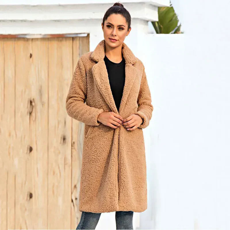 Manteau en peluche tendance pour femme - Valeria