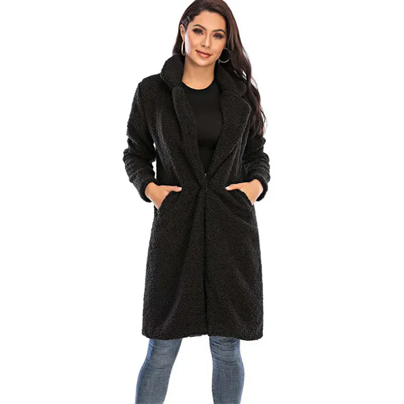 Manteau en peluche tendance pour femme - Valeria