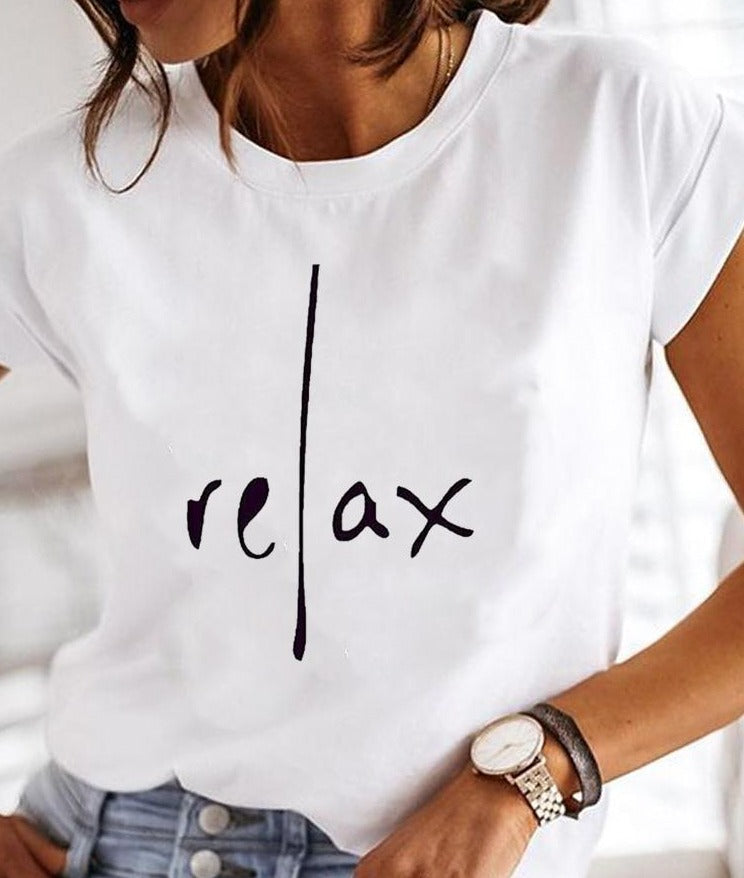 Alexa | T-shirt décontracté imprimé pour femme