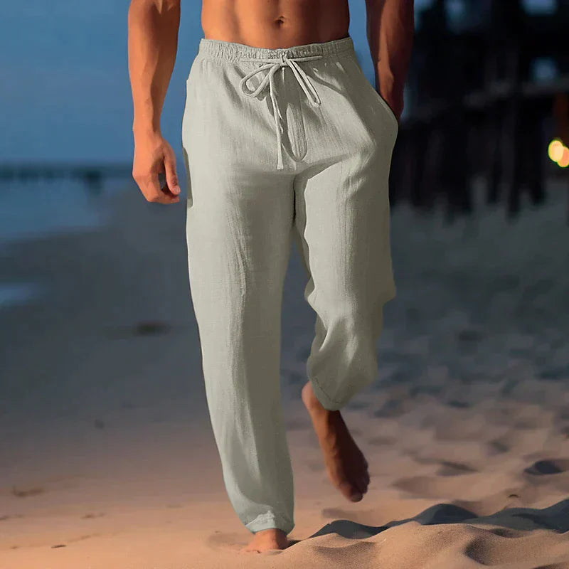 Andrew – Pantalon ample en lin de haute qualité pour le printemps