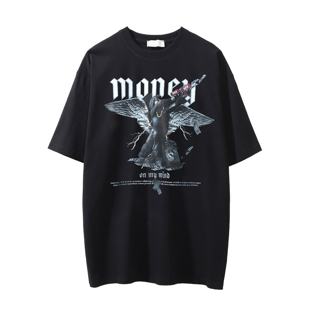 « L'ange de l'argent » - T-shirt oversize avec imprimé