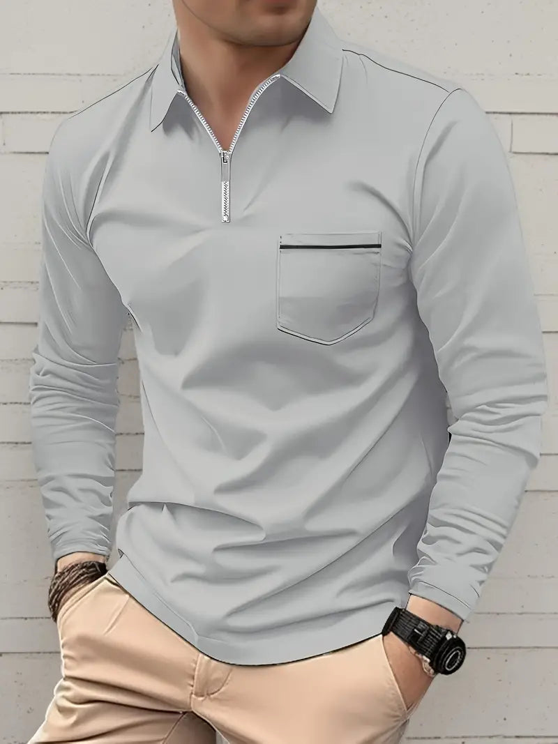 Gabriel – chemise zippée à manches longues pour le printemps