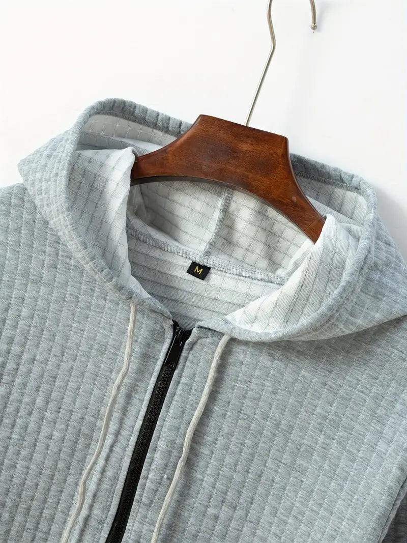 Benjamin - Sweat à capuche gaufré léger pour homme