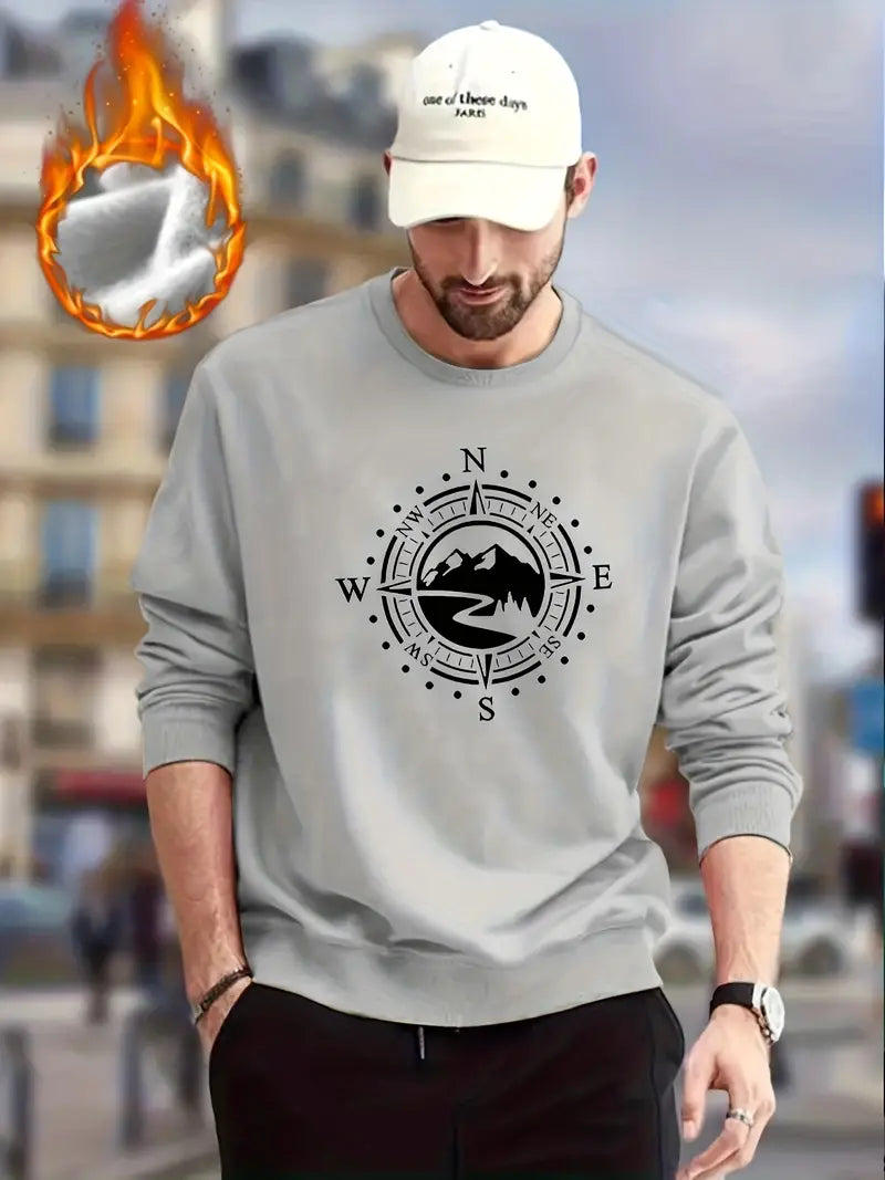 William – Pull à motif boussole pour homme