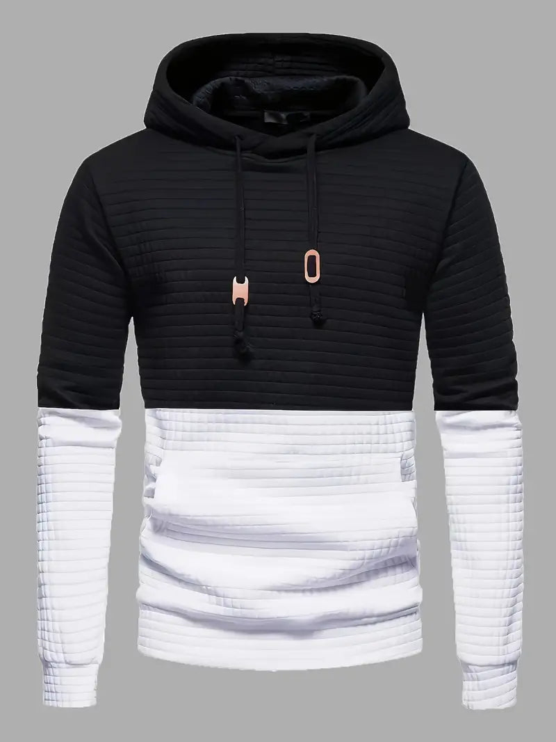 Magnus - Sweat à capuche en tricot gaufré pour homme