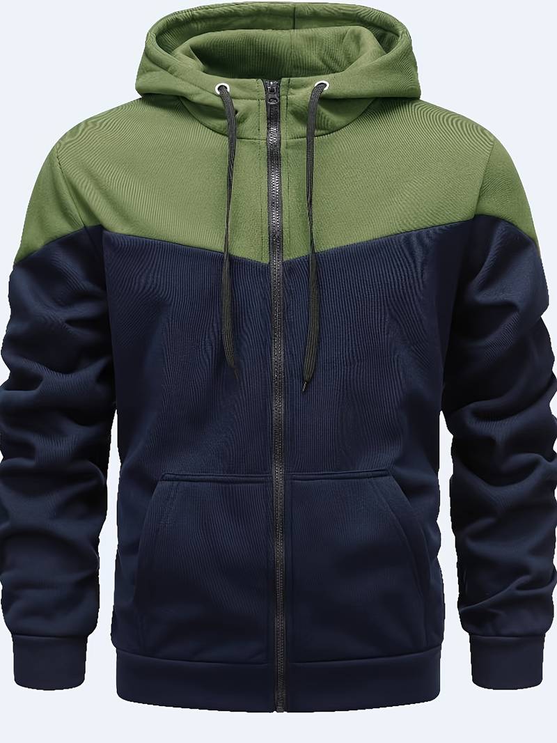 Eric – sweat à capuche décontracté avec fermeture éclair color block