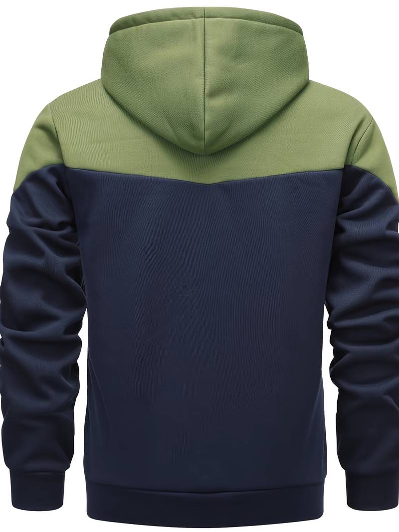 Eric – sweat à capuche décontracté avec fermeture éclair color block