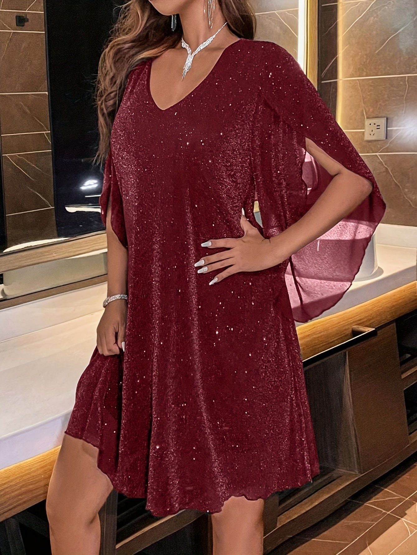 Everette - Glitzer Abendkleid
