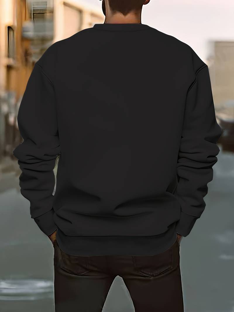 Justin – faith cross-print-pullover für männer