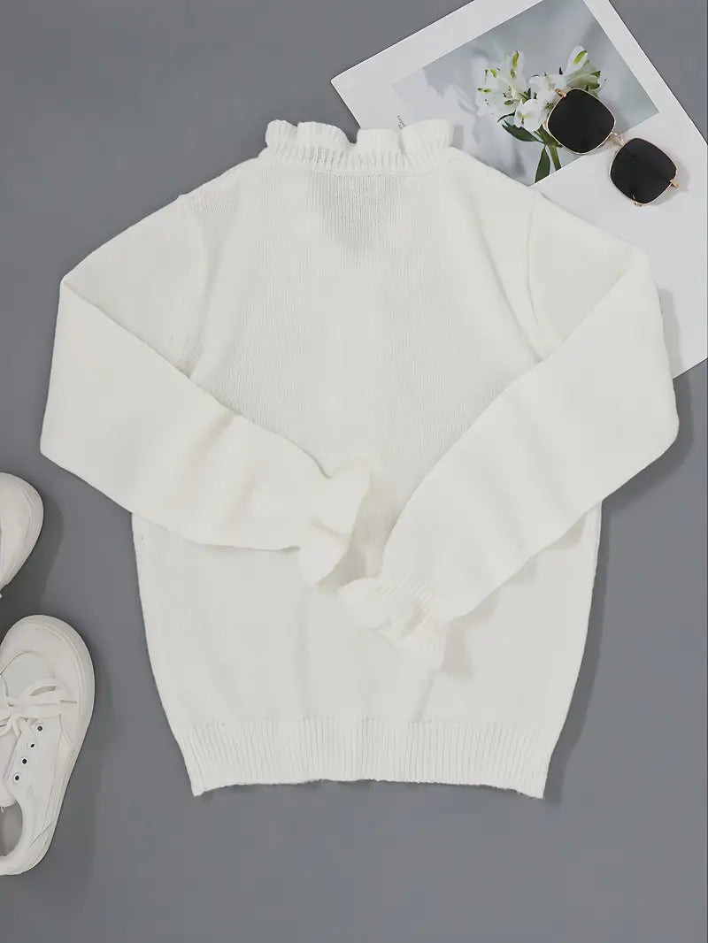 Harper – élégant pull col V pour le printemps