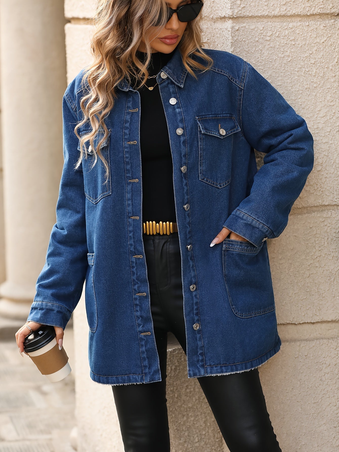 Wixor | Manteau en jean pour femme avec doublure polaire
