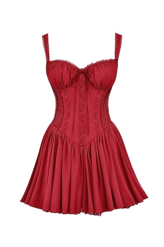 Agnes – Spitzenkorsett-Mini-Puffkleid