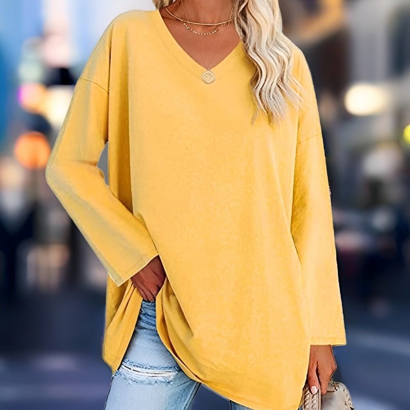 Bellachicha - Dein Trendiges Langarmshirt mit V-Ausschnitt für Komfort