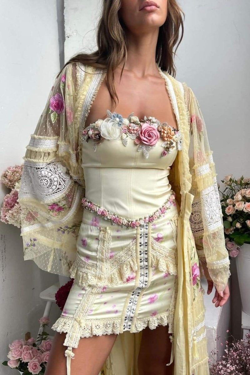 Bustier mit Perlenbesatz „Anita“