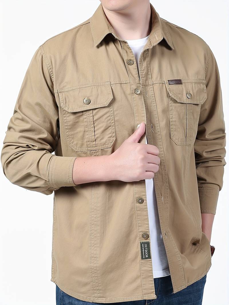 Michael – chemise boutonnée confortable à manches longues pour homme