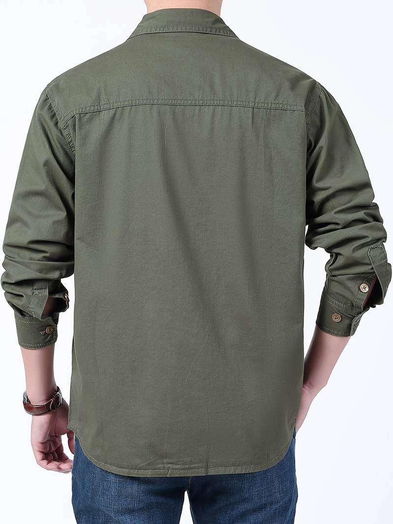 Michael – chemise boutonnée confortable à manches longues pour homme