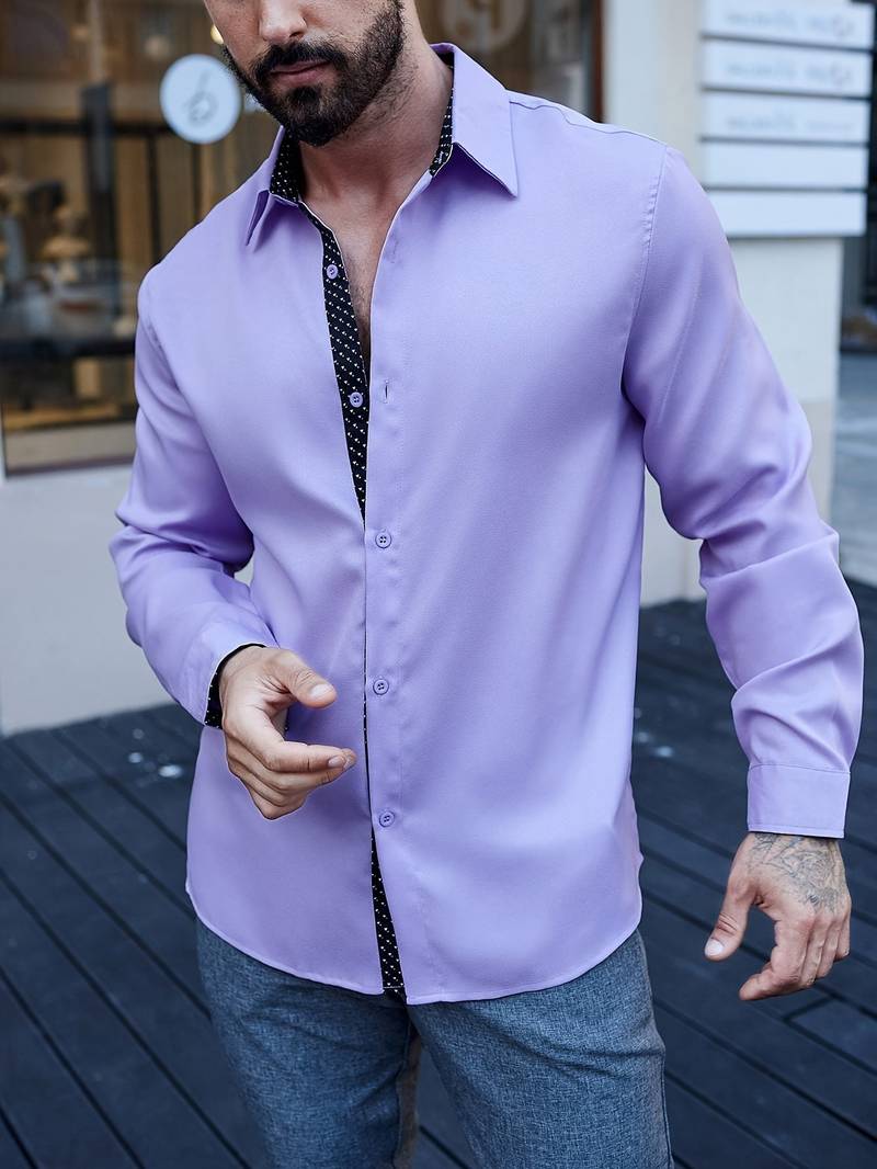 Alexander – chemise à manches longues color-block pour homme