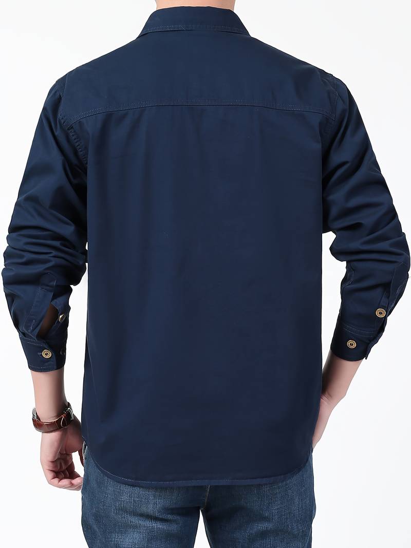 Michael – chemise boutonnée confortable à manches longues pour homme