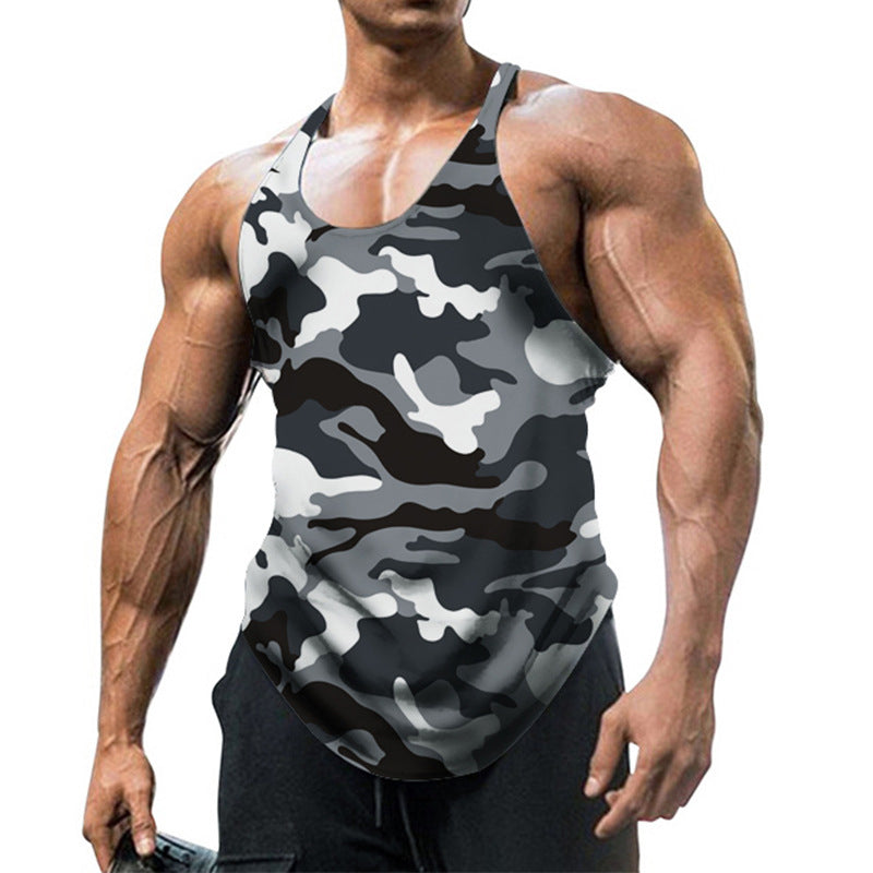 Gilet sans manches à col en U pour homme