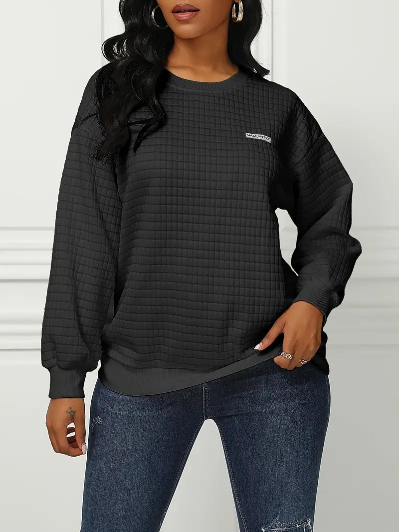 Olivia – pull gaufré décontracté et ample
