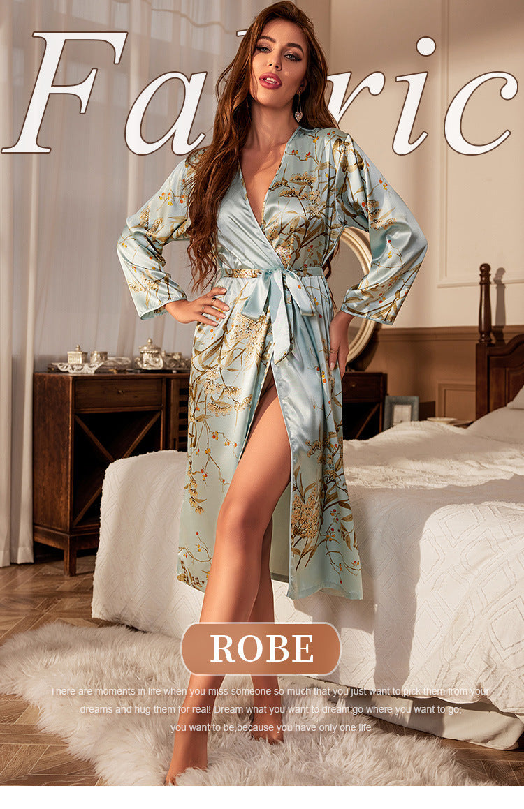 Satiné Dreams - Peignoir en satin confortable et élégant pour toutes les saisons