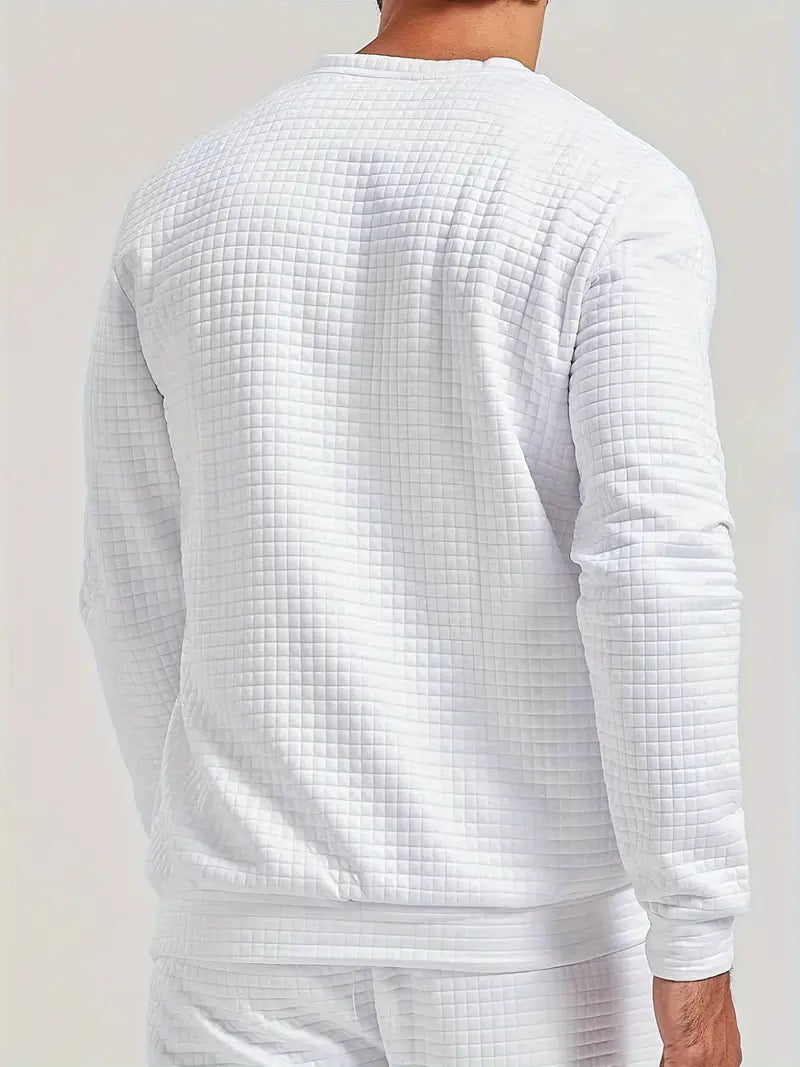 Liam – sweat-shirt en maille gaufrée pour homme