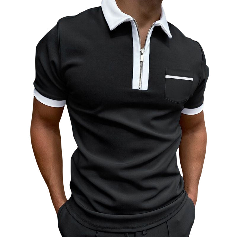 Business-T-Shirt mit Reißverschluss für Herren