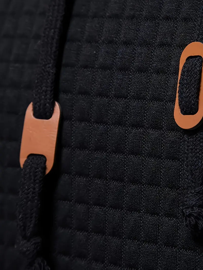 Magnus - Sweat à capuche en tricot gaufré pour homme