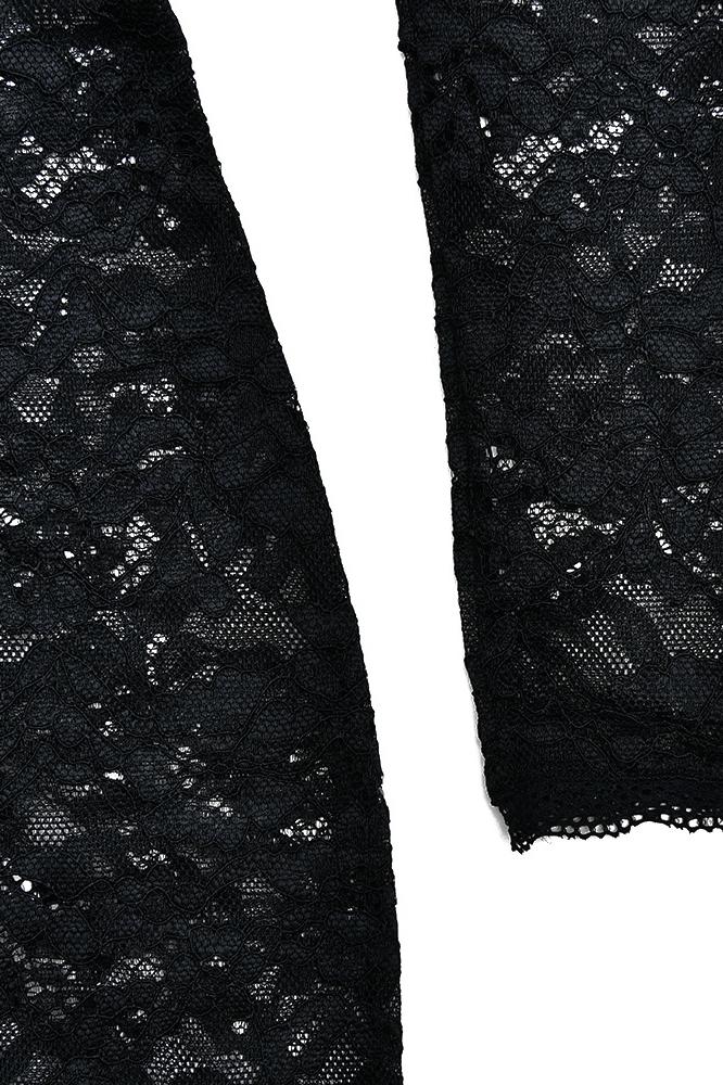 Bertha Maxikleid aus Spitze mit eckigem Ausschnitt